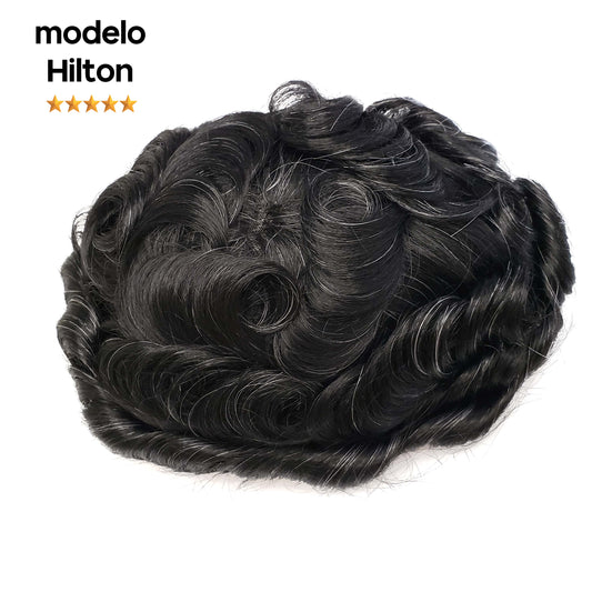 micropele #1B10 castanho escuro com 10% fios brancos