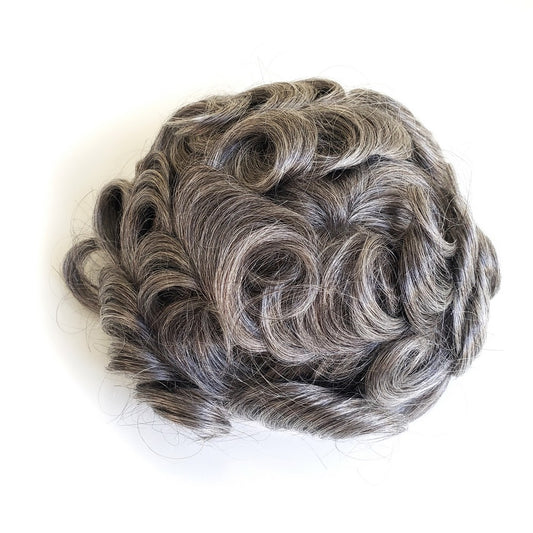 micropele #1B65 castanho escuro com 65% fios brancos