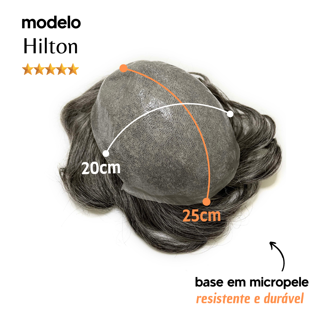 micropele #1B50 castanho escuro com 50% fios brancos